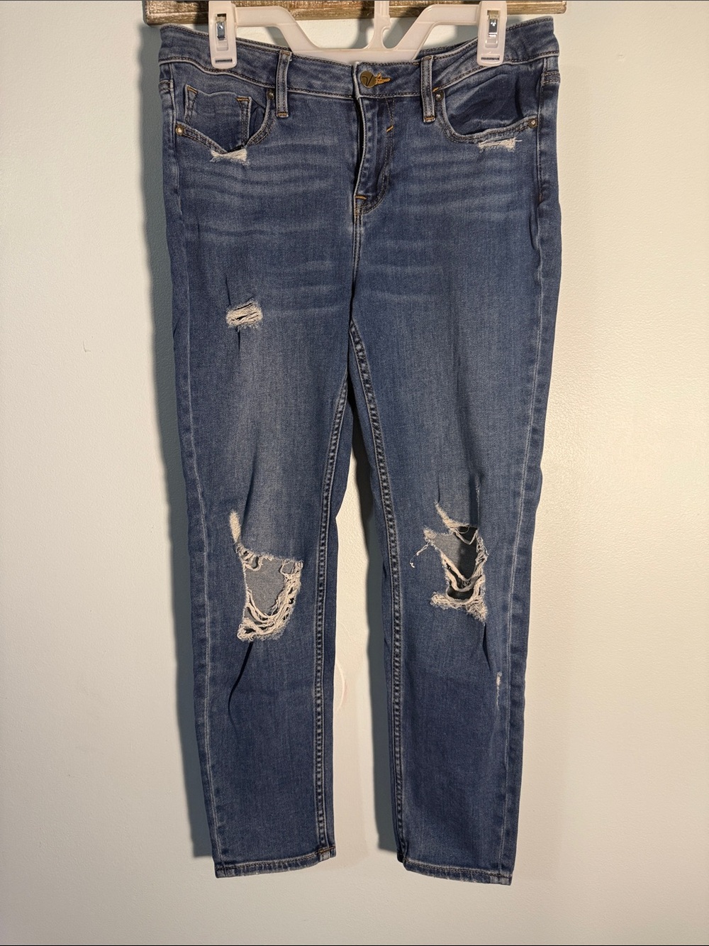 Vigoss Ripped Dark Blue Skinny Jeans